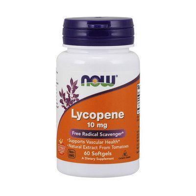Антиоксидантная добавка NOW Foods Lycopene 10 mg 60 Softgels 148377 Proteininlviv