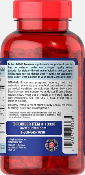 Жирные кислоты Puritan's Pride Omega-3 Fish Oil 1200 mg 200 Softgels 163103 Proteininlviv