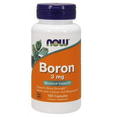Бор в капсулах NOW Foods Boron 3 mg 100 Caps 148127 Proteininlviv