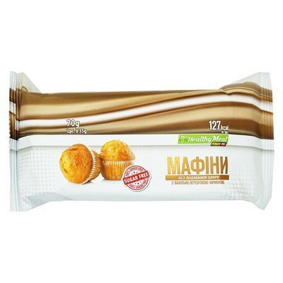 Мафіни з ванільно-вершковою начинкою без цукрку Power Pro 70 г 157107 Proteininlviv