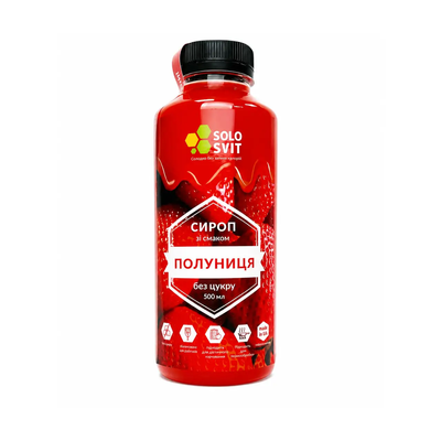SoloSvit Натуральний Cироп без цукру 0 калорій 500 мл 317009 Proteininlviv
