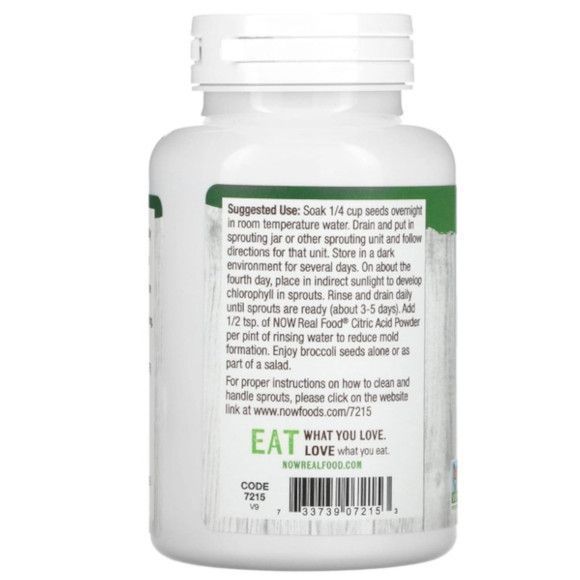 Насіння броколі NOW Foods Broccoli Seeds 113 g 148448 Proteininlviv