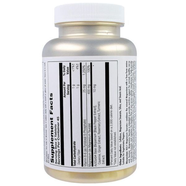 Таурат магнію KAL Magnesium Taurate+ 200 mg 90 Tabs 196001 Proteininlviv