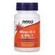 NOW Foods Mega D-3 & MK-7 5000 IU / 180 mcg 60 VCaps 148237 фото 1 Proteininlviv