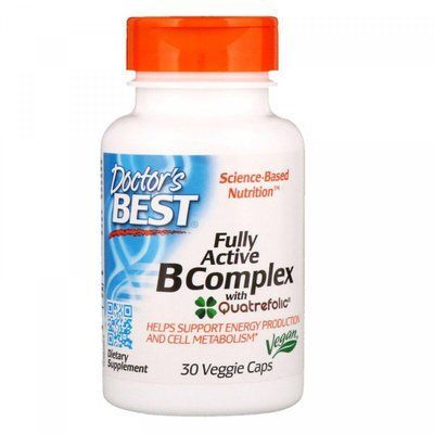 Doctor's Best Fully Active B Complex with Quatrefolic 30 Caps 116027 Proteininlviv