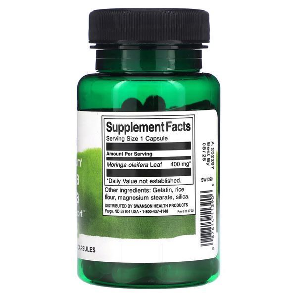 Моринга Swanson Moringa Oleifera 400 mg 60 Caps 174135 Proteininlviv