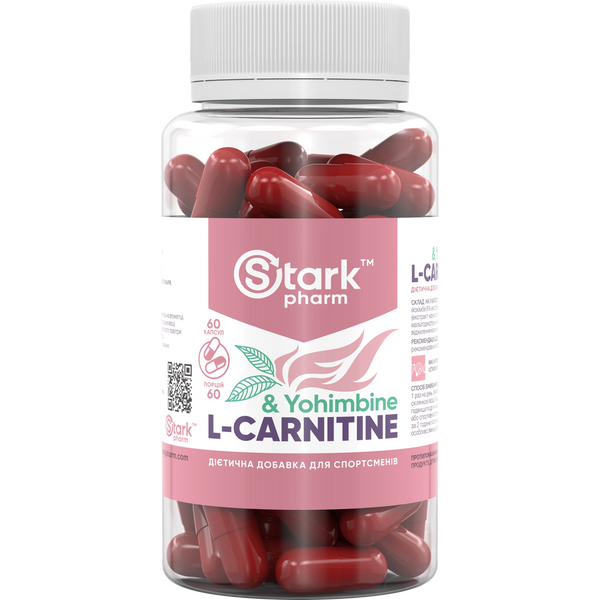 Жироспалювач Stark Pharm L-Carnitine & Yohimbine 60 капс 172133 Proteininlviv