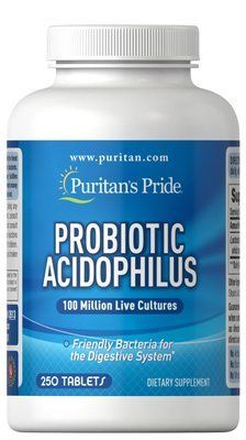 Puritan's Pride Probiotic Acidophilus 250 tabs 163130 Proteininlviv