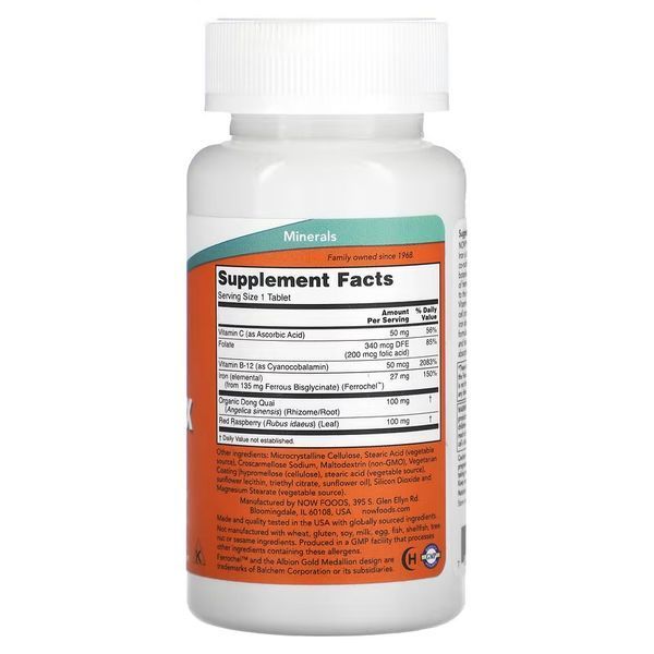 NOW Foods Iron Complex 100 Tabs
