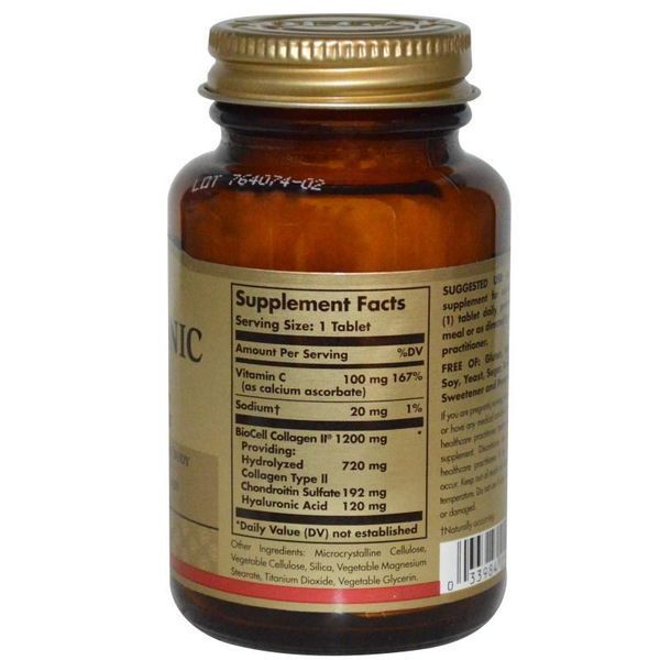 Hyaluronic Acid 120 mg Solgar 30 Tabs 169005 Proteininlviv