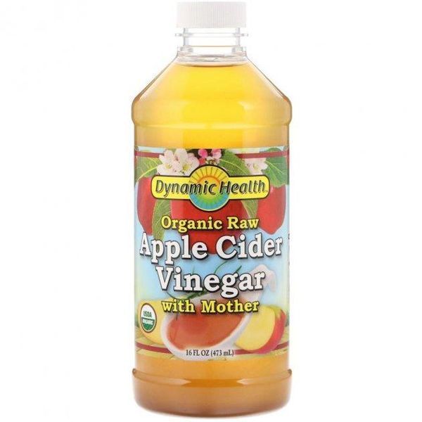 Яблочный оцет Dynamic Health Laboratories Organic Raw Apple Cider Vinegar with Mother 473 ml 107001 Proteininlviv