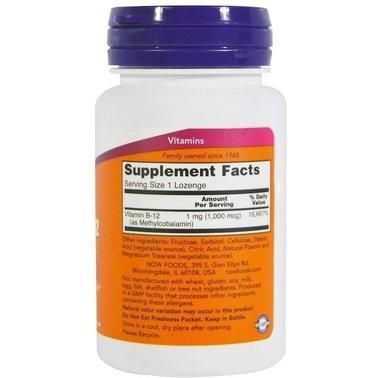 Вітаміни NOW Foods Methyl B-12 1000 mcg 100 Lozenges 148196 Proteininlviv