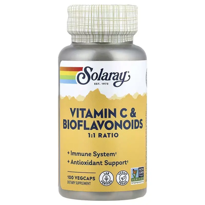 Solaray Vitamin C & Bioflavonoids 1:1 500 mg 100 Veg Caps 143046 Proteininlviv