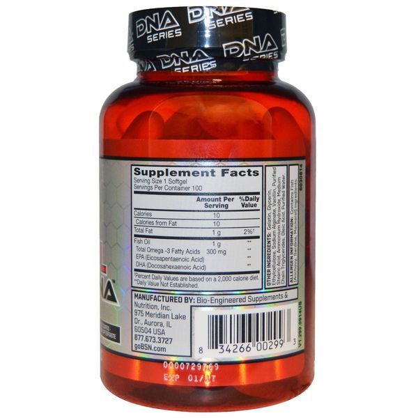 Fish Oil DNA BSN 100 Softgels 113006 Proteininlviv