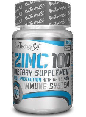Zinc 100 mg/Zinc Max (цинк) BioTech USA 100 tab 111174 Proteininlviv