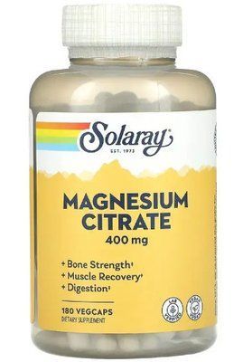 Магний Solaray Magnesium Citrate 133 mg 180 Veg Caps 143007 Proteininlviv