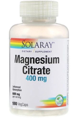 Магний Solaray Magnesium Citrate 133 mg 180 Veg Caps 143007 Proteininlviv