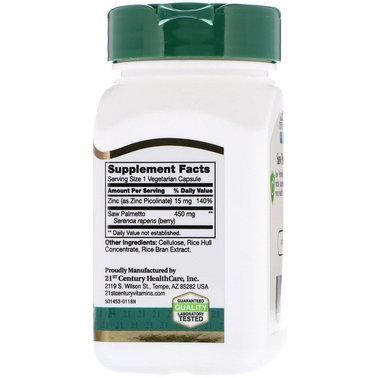 21st Century Saw Palmetto 450 mg 60 VCaps 101054 Proteininlviv