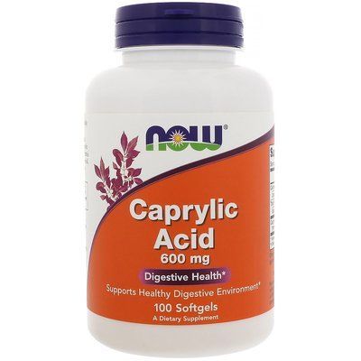 Каприловая кислота NOW Foods Caprylic Acid 600 mg 100 Softgels 148117 Proteininlviv