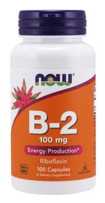 B-2 100 mg NOW Foods 100 Caps 148008 Proteininlviv