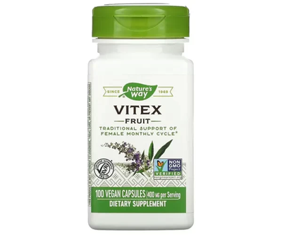 Vitex Fruit 400 mg Nature's Way 100 v-caps плоды витекса (Авраамового дерева) для женщин 104013 Proteininlviv