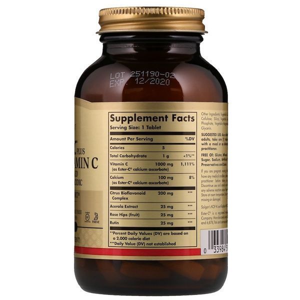 Solgar Ester-C Plus Vitamin C 1000 mg 90 tabs 169002 Proteininlviv