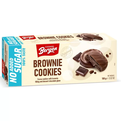 Bergen Brownie Cookies Zero Sugar 128 g 318005 Proteininlviv