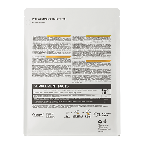 Креатин OstroVit Creatine 300 g Mango