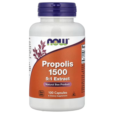 NOW Foods Propolis 1500 100 Caps 148432 Proteininlviv