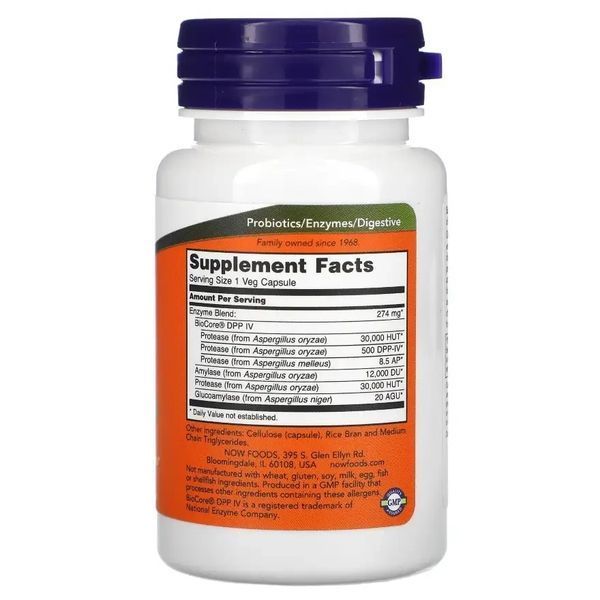 NOW Foods Gluten Digest фермент для переваривания глютена 60 VCaps 148337 Proteininlviv