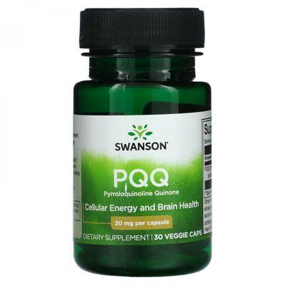 Swanson PQQ Pyrroloquinoline Quinone 20 mg 30 VCaps 174033 Proteininlviv