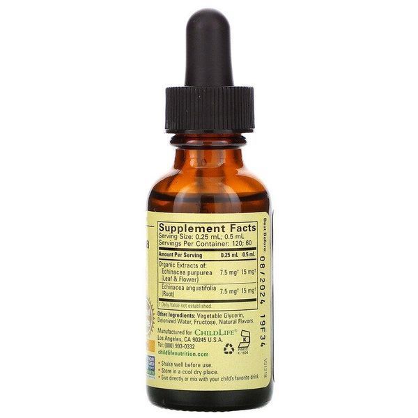 Рідка ехінацея для дітей ChildLife Echinacea 30 ml (Orange) 213005 Proteininlviv
