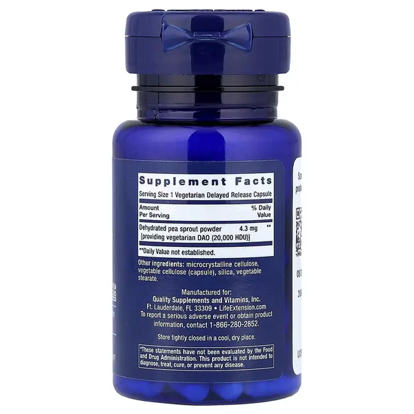 Life Extension Food Sensitivity Relief with Diamine Oxidase (DAO) 60 VCaps 300027 Proteininlviv