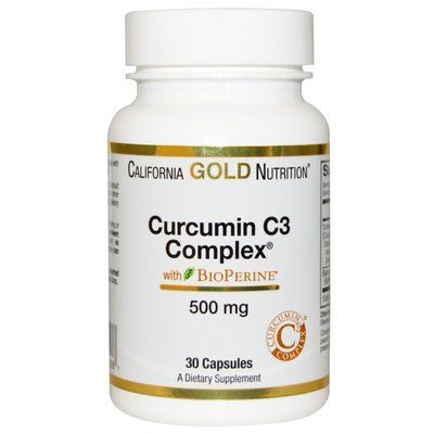 Curcumin C3 Complex 500 mg California Gold Nutrition 30 VCaps 114002 Proteininlviv