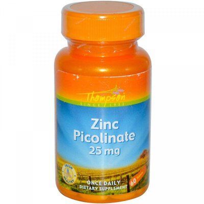 Zinc Picolinate Thompson 25 mg 60 Tabs 301001 Proteininlviv
