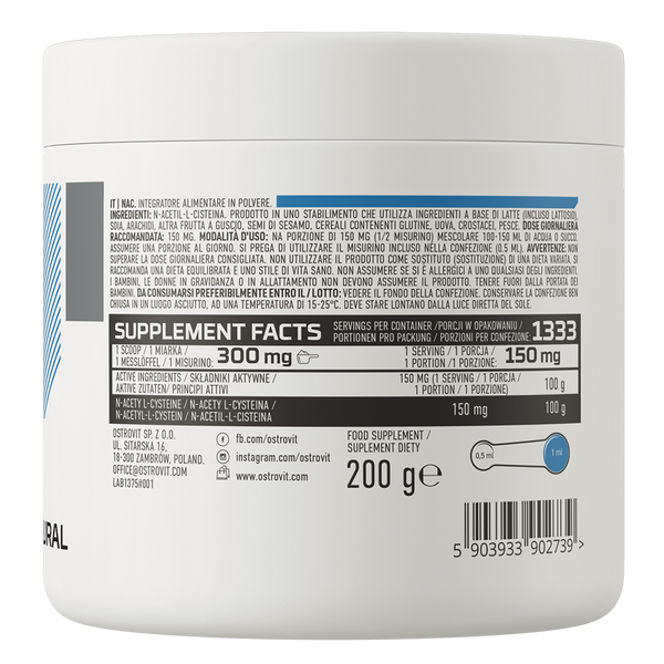 Аминокислота OstroVit NAC 200 g 155093 Proteininlviv