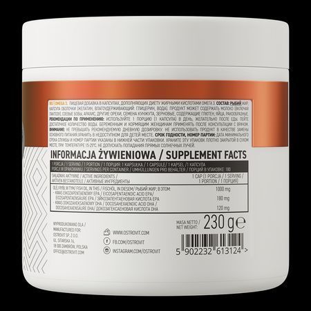 OstroVit Omega 3 180 Caps 155096 Proteininlviv