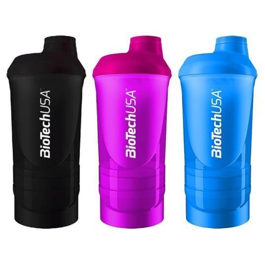 Шейкер BioTech Wave+ Shaker 3 in 1 600 мл рожевий 111278 Proteininlviv