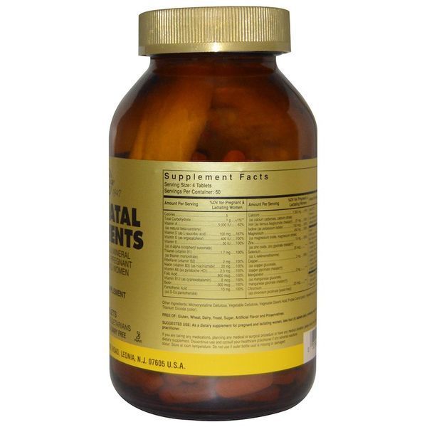 Prenatal Nutrients Solgar 240 tabs 169011 Proteininlviv