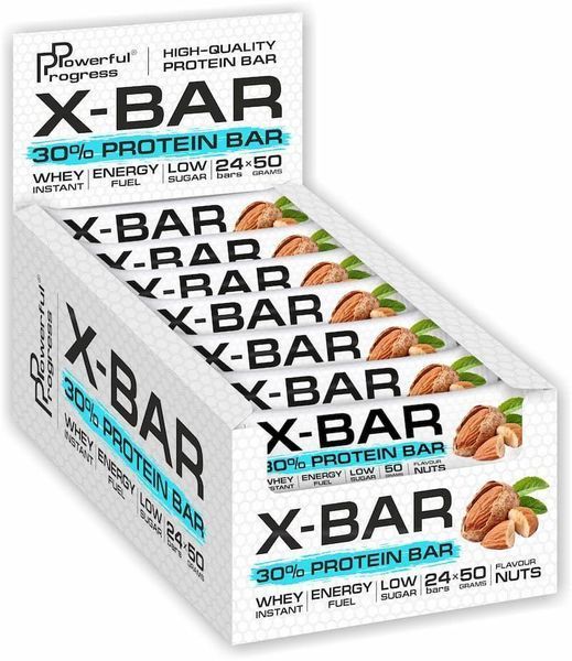 Батончик Powerful Progress 30 % Protein Bar X-BAR 50 g (Мигдальний горіх) 159023 Proteininlviv