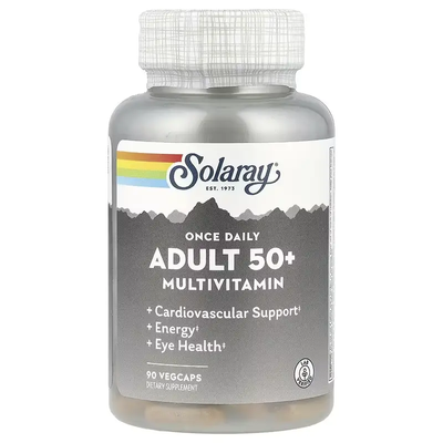 Solaray Once Daily Adult 50+ Multivitamin 90 Caps 143043 Proteininlviv
