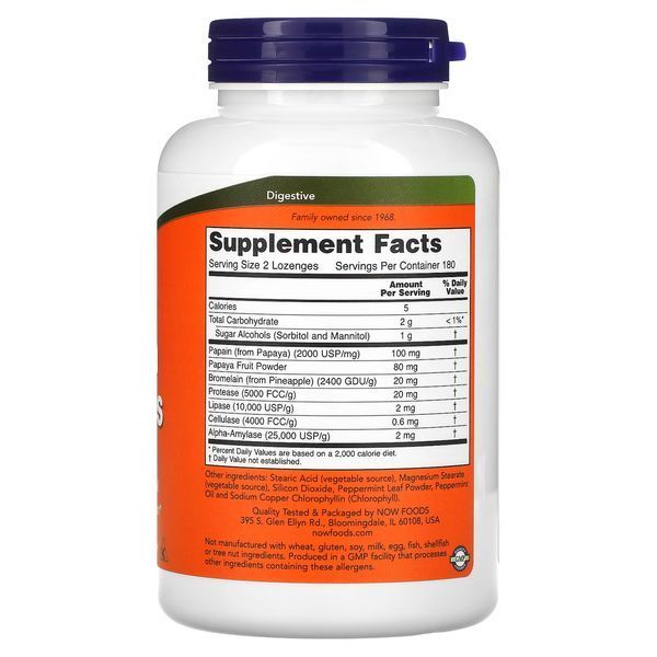 NOW Foods Papaya Enzymes 360 таблеток 148430 Proteininlviv