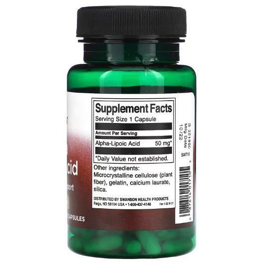 Swanson Alpha Lipoic Acid 50 mg 120 Caps 174154 Proteininlviv