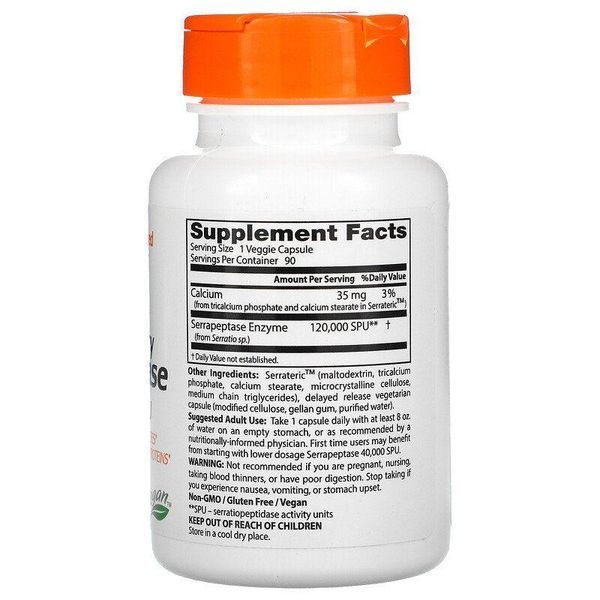 Doctor's Best Serrapeptase 120 000 SPU 116051 Proteininlviv