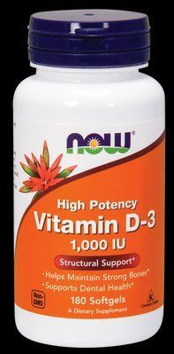 Vitamin D-3 1,000 IU NOW Foods 180 Softgels 148048 Proteininlviv