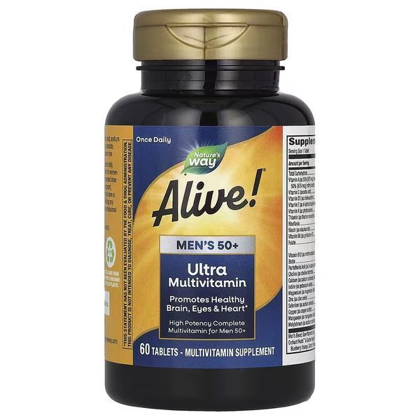 Nature's Way Alive! Men's 50+ Ultra Multivitamin 60 Tabs 104016 Proteininlviv