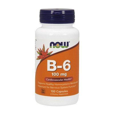 Вітамін NOW Foods B-6 100 mg 100 Caps 148298 Proteininlviv