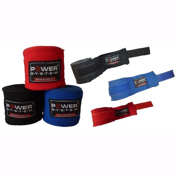 Бинты для бокса Power System BOXING Wraps 4,5 м PS-3404 Red 158071 Proteininlviv