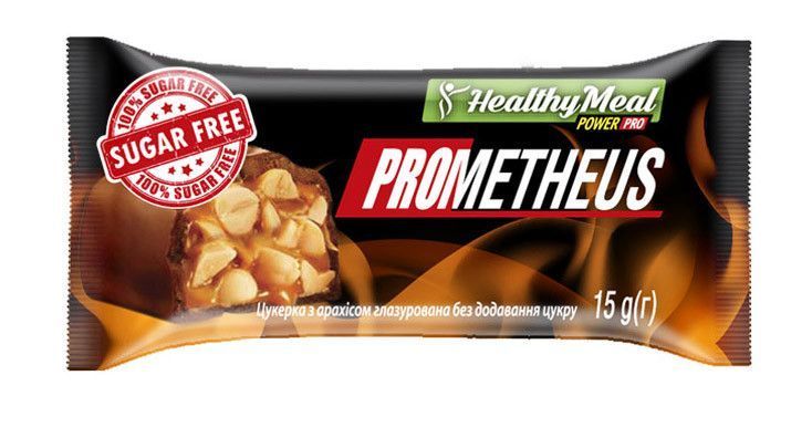Конфеты Prometheus Power Pro с арахисом, глазированные 810 г (без добавления сахара) 157012 Proteininlviv