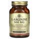 Л-Аргінин Solgar L-Arginine 500 mg 100 Caps 169107 фото 1 Proteininlviv